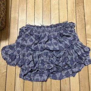 LoveShackFancy purple Floral Mini Skirt